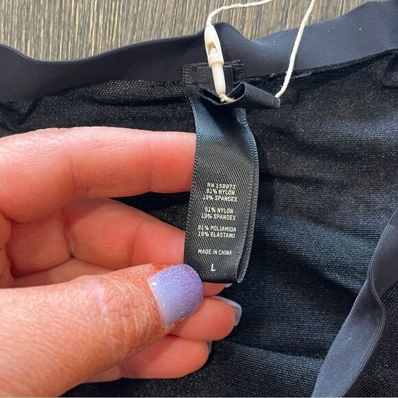 NWT Skims Sheer Sculpt High-Waisted Thong Onyx Size L - Picture 3 of 4